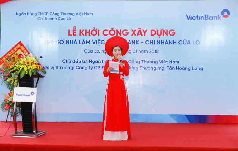 Lễ khởi công xây dựng Trụ sở nhà làm việc VietinBank - Chinh nhánh Cửa Lò