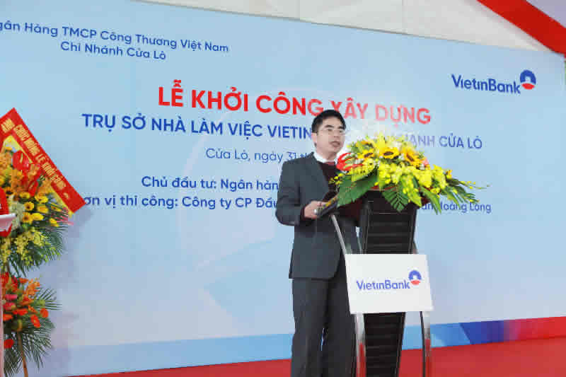 Lễ khởi công xây dựng Trụ sở nhà làm việc VietinBank - Chinh nhánh Cửa Lò