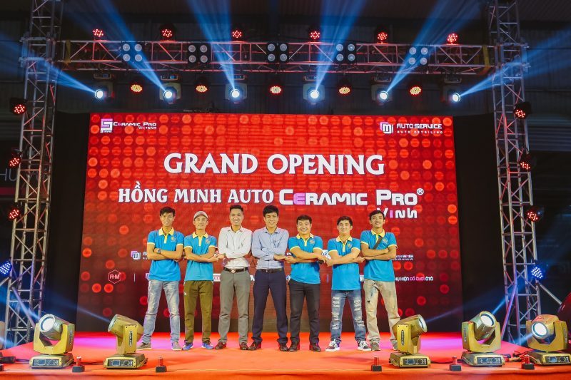 Cho thuê màn hình LED khai trương Hồng Minh Auto – Ceramic Pro Vinh
