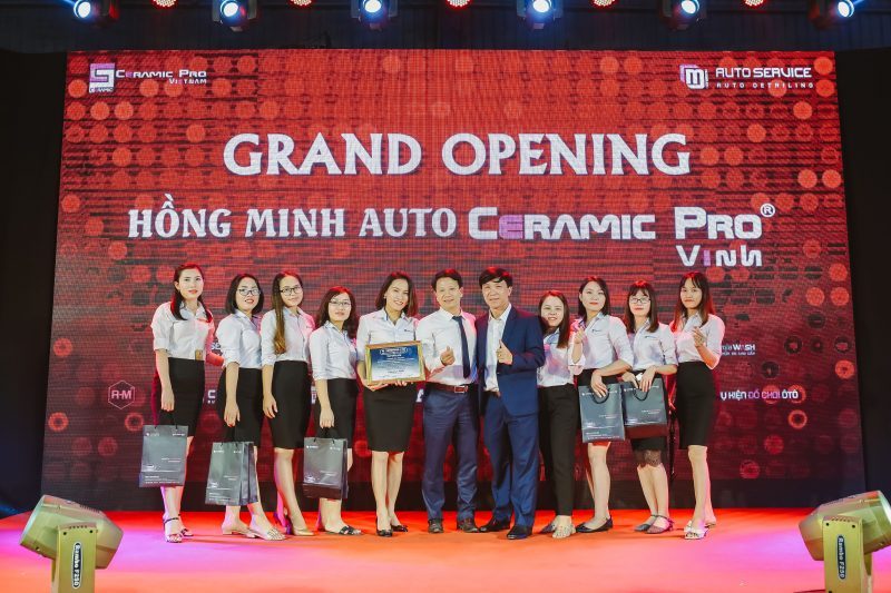 Cho thuê màn hình LED khai trương Hồng Minh Auto – Ceramic Pro Vinh